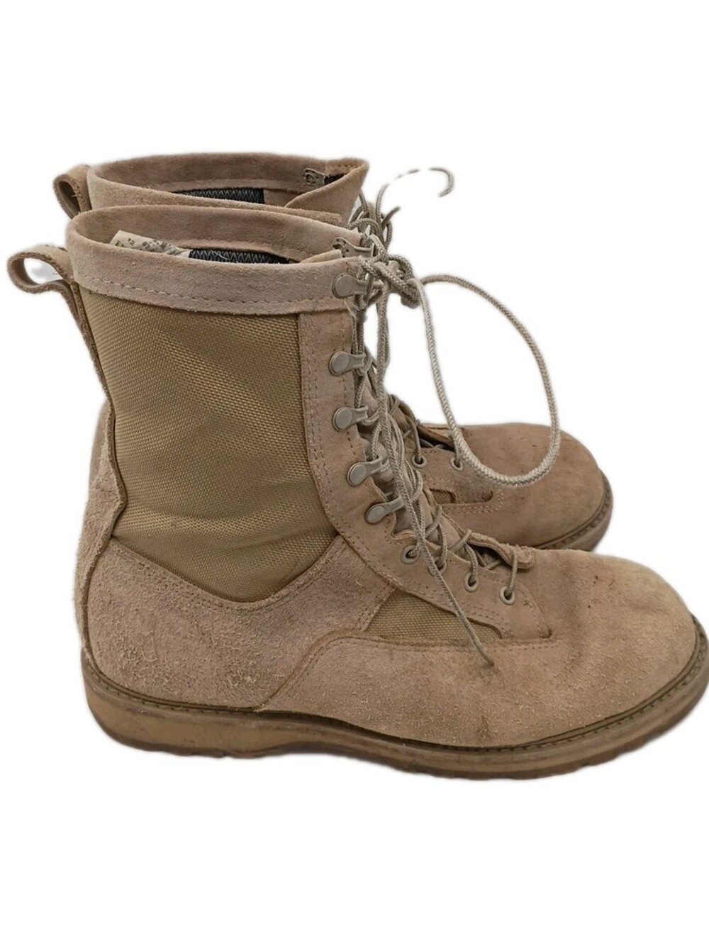 Bates Military Boots Mens Size 12 W Beige Gore Tex  Lace Up Vibram Sole Outdoor
